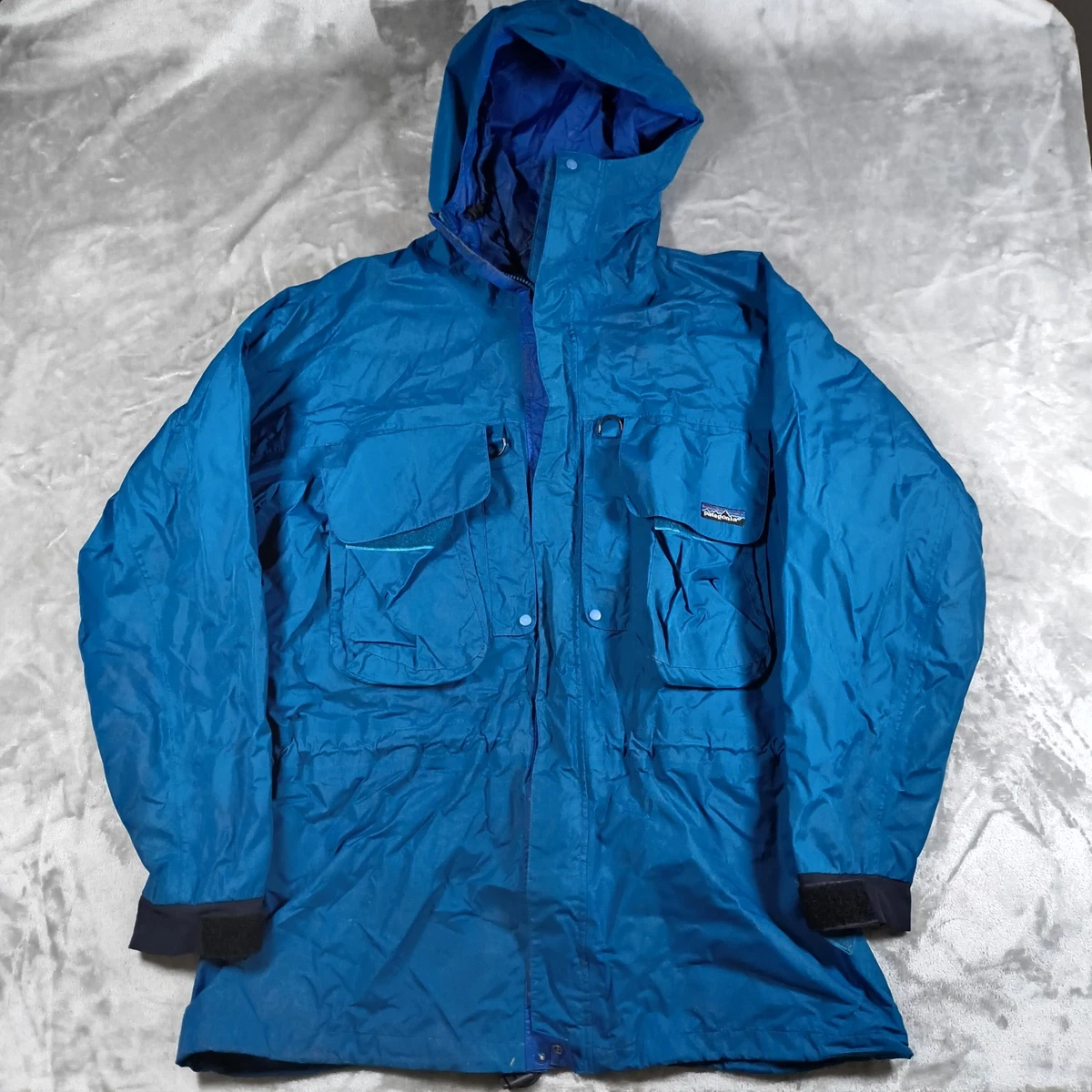 Chaqueta De Colección Patagonia SST Hombres XL Pesca Vadeo Impermeable Concha Cremallera Completa Años 90