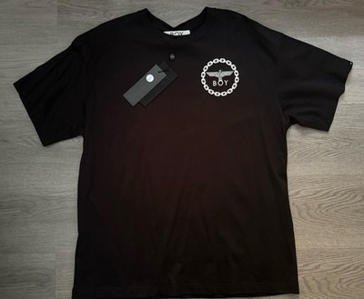 Boy London Herren schwarz Adler Rücken Print T-Shirt Tee Größe Medium-neu mit Etikett