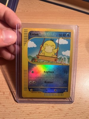Pokémon Enton Psyduck 104/147 Reverse Holo Aquapolis Deutsch E-Reader