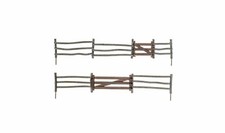 Woodland Scenics 3001 O Scale Log Fence - Kit with Gates, Hinges Pins