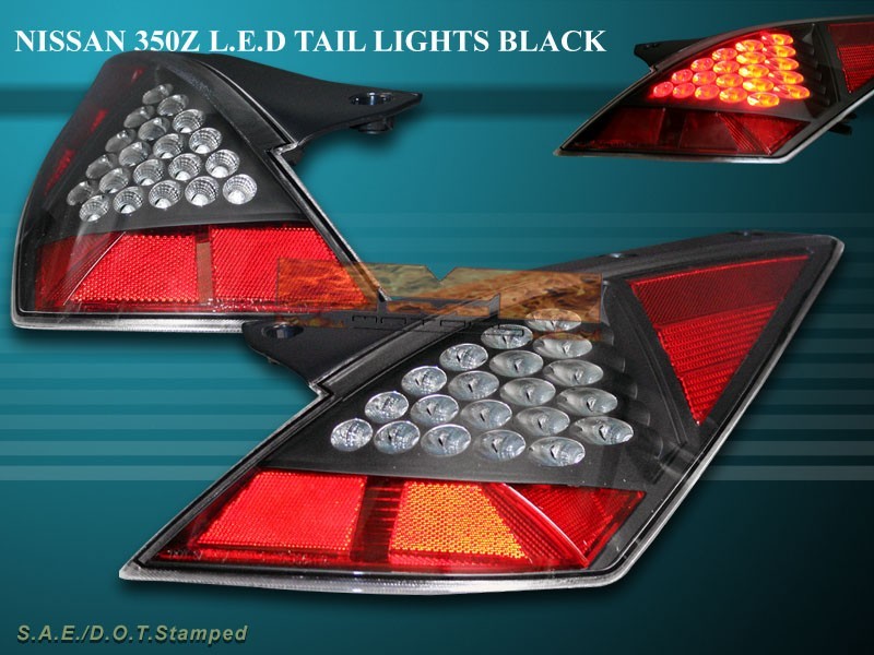 FIT 2003 2004 2005 350Z Z FAIRLADY TAIL LIGHTS BLACK | eBay