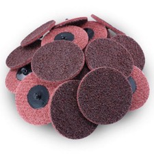 3" MEDIUM/MAROON SCOTCH BRITE ROLOC DISCS | USA | QTY: 15