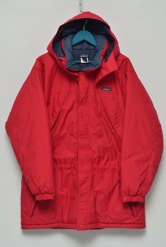 Patagonia Vintage Men's Red Nylon Full Zip Puffer Down Jacket Parka Size L - Picture 10 of 20