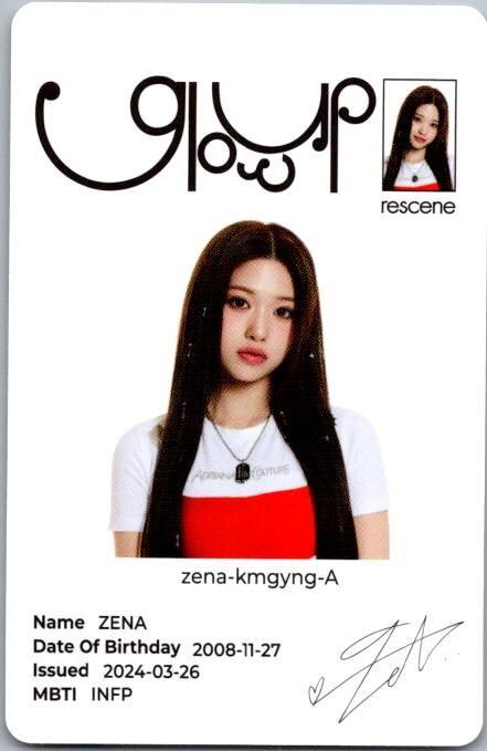 RESCENE - GLOW UP Official Photocard KPOP KOR SELLER WONI LIV