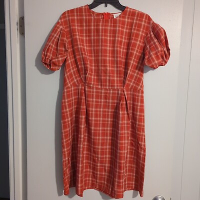 orange gingham mini dress Alexi Orange Gingham Halter Mini Dress L