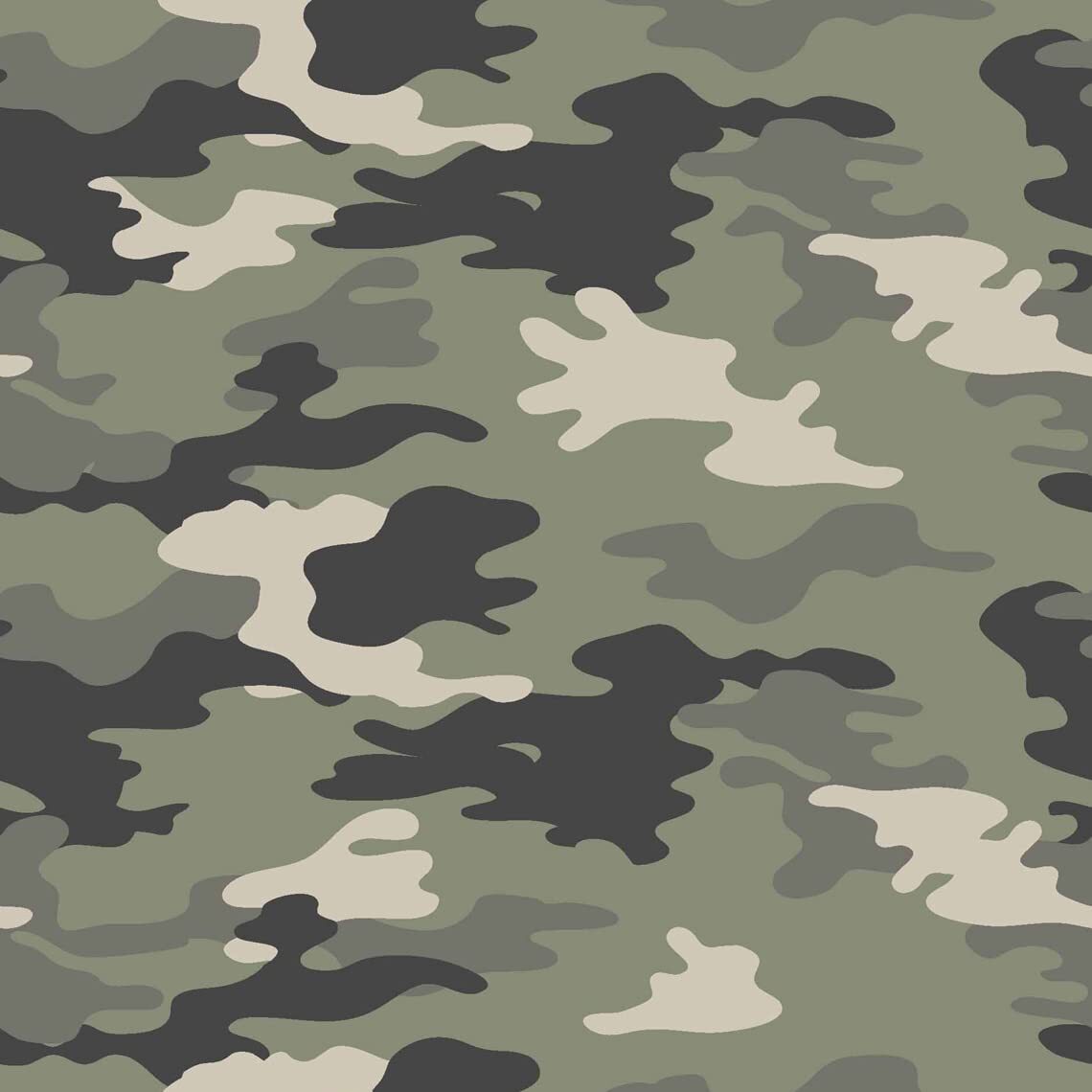 Camouflage Printed Poly Rayon Spandex French Terry Stretch Fabric for DIY Projects
