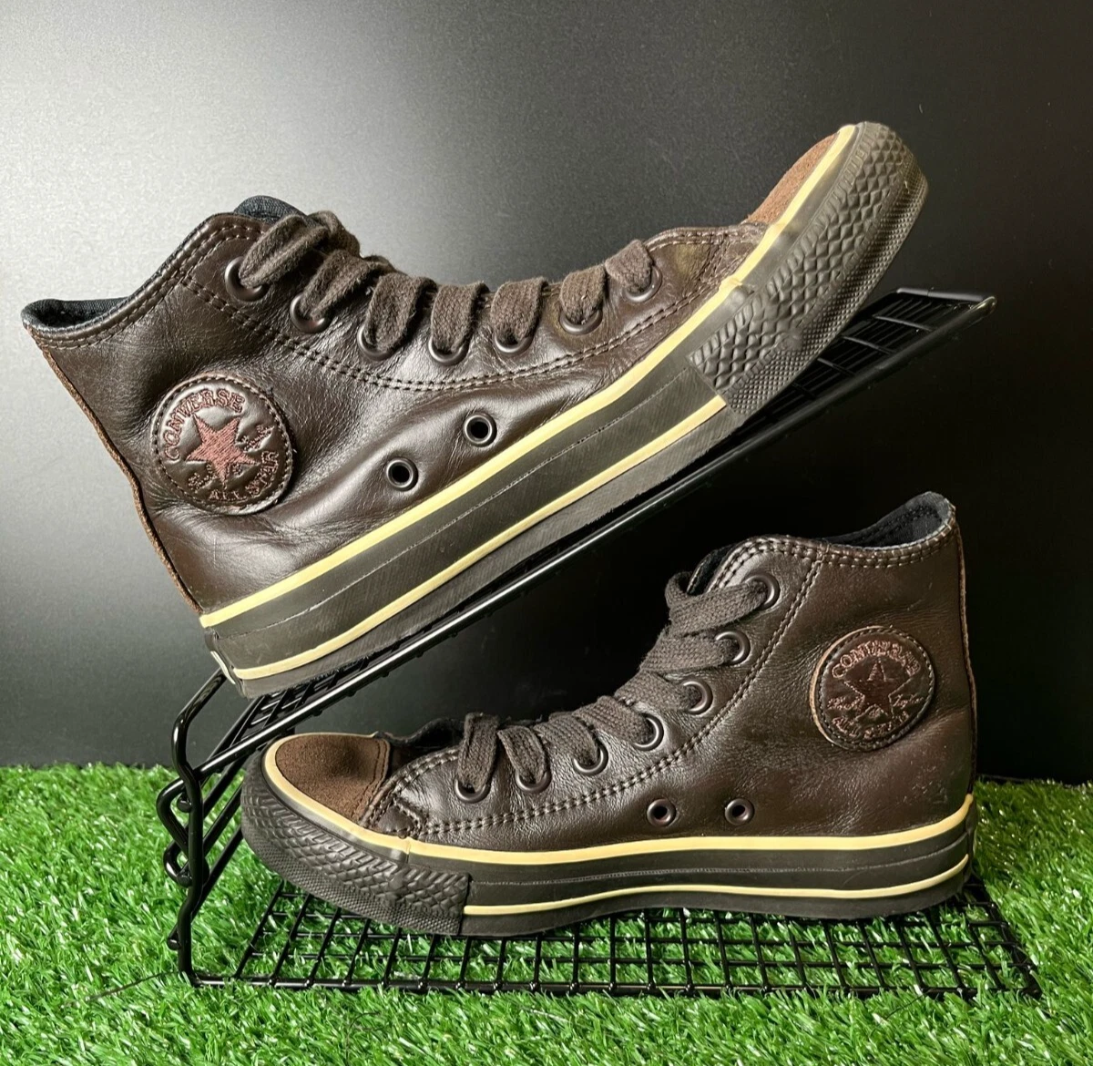 CONVERSE ALL STAR ALTE IN PELLE UK3.5 US5.5 EU36 1Q564 MARRONE