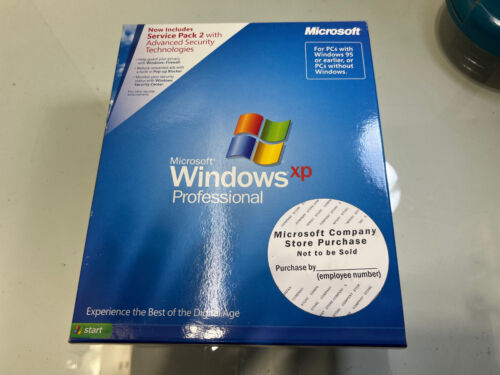 MICROSOFT WINDOWS XP PROFESSIONAL w/SP2 FULL OPERATING SYSTEM MS WIN PRO 32 Bit