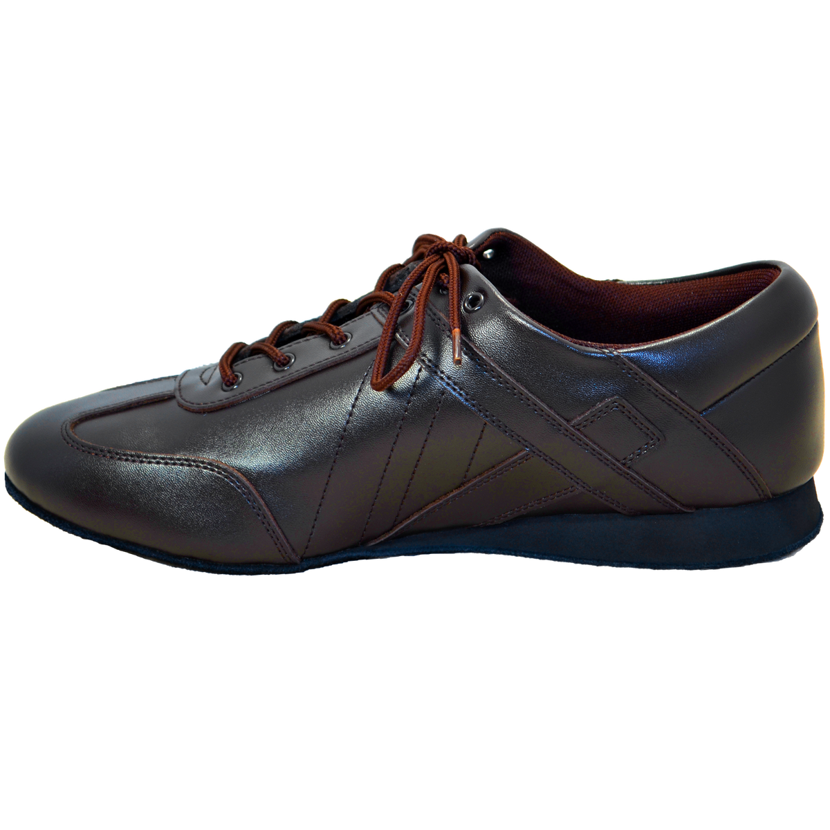 Scarpa da ballo donna tango pelle nero suola cuoio tacco 70 sottile