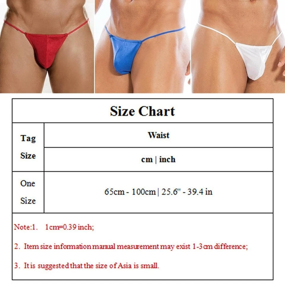 5 PIEZAS Sexy Para Hombres T-Back Tanga Bikini Ropa Interior Malla Bolsa Transparente Tanga EE. UU. Foto 2 de 4