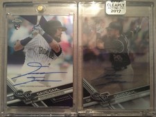 2017 Topps Chrome - David Dahl - PURPLE - REFRACTOR - AUTO - /250 - RC - (2!)