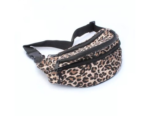 Unisex Retro Bum Bag Classic Brown Leopard Print Brand New Festival Camping - Picture 1 of 4