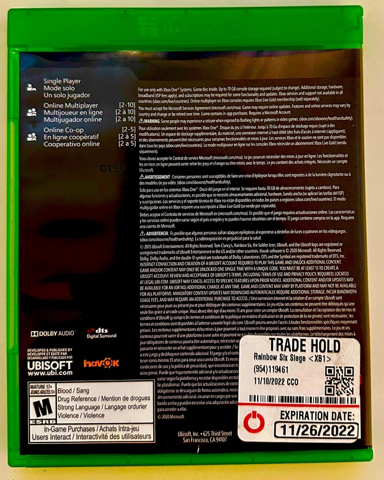 2015 Tom Clancy's Rainbow Six Siege- Xbox One - Image 2 of 3