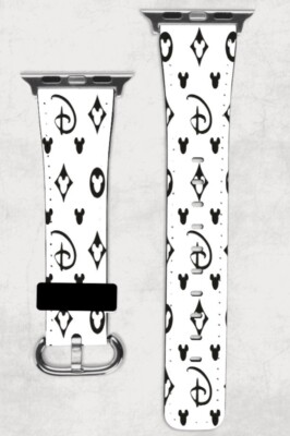 Disney Mickey Mouse Black and White Watch Band for Apple Watch 38/40mm Size NWT Theme Park Apple Watch Band 38 40 41 Mm and 42 44 45 49 Mm  main image 4