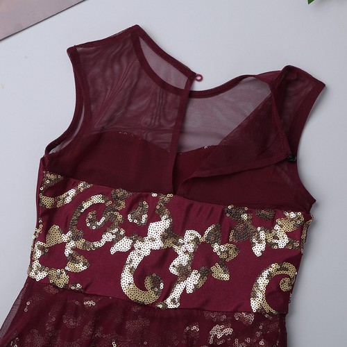 Costume vestito danza latina balletto bambina body lirico maxi gonna danza - Foto 8 di 56