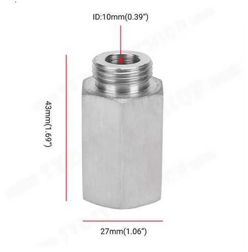 90° Oxygen O2 Sensor Spacer Extender Adapter Bung Extension Catalytic Converter - Picture 3 of 13