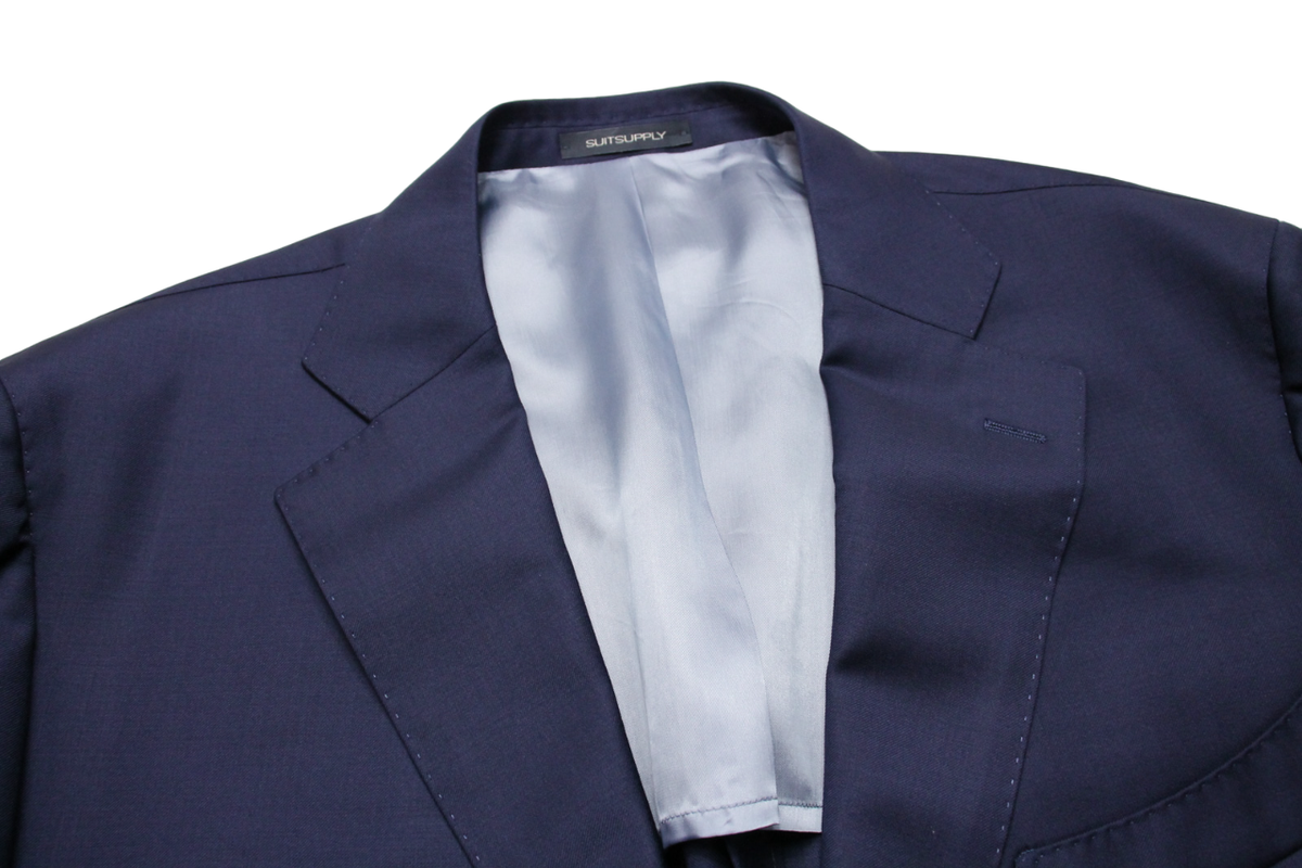 Suitsupply Vicenza Manteau Homme UK 42 Laine Cran Revers Doublé mi-Long