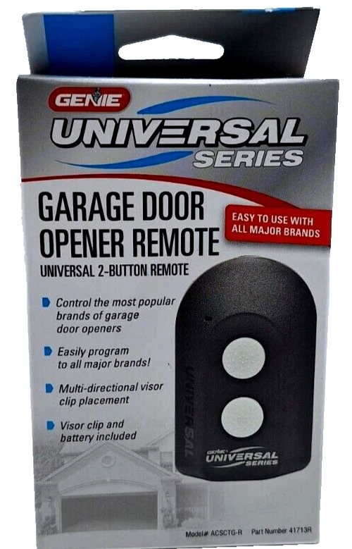 Mando a distancia universal para puerta de garaje Genie modelo de 2 botones ACSCTG-R NUEVO Foto 2 de 4