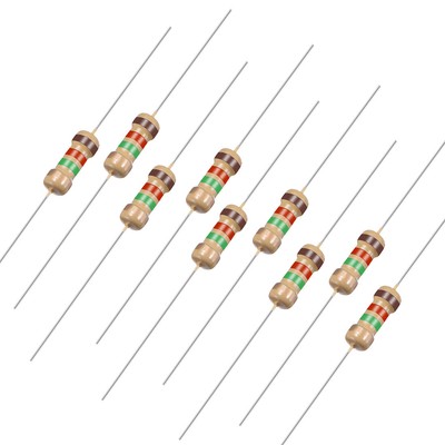 50pcs Axial Carbon Layer Resistors 1.2M Ohm 0.25W 4 Tapes-