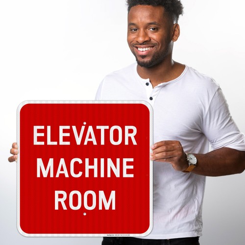 Elevator Machine Room Sign, - Picture 24 of 46