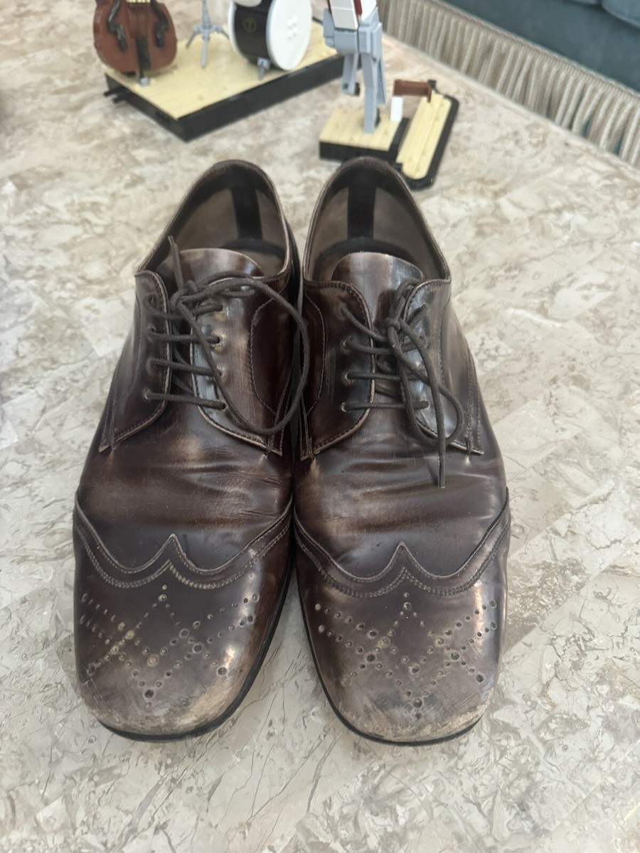 MEN PRADA size 9 brown slightly used in excellent condition Prada | Shoes | Men Prada Size 9 Brown Slightly Used In  main image 4