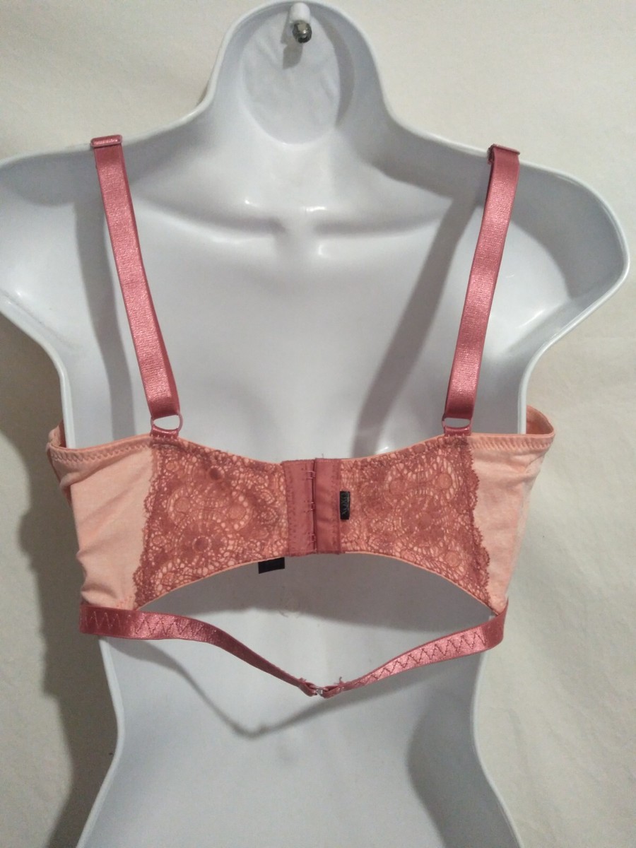 XOXO Size 36D Pink Push Up Underwire Bra With Lace Accents | eBay