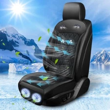 Car Seat Fresh Summer Cooling Chair Cover Cushion Air Fan Ventilation 12V&24V