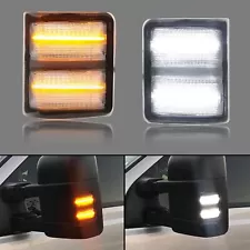 For 08-16 Ford F250 F350 Super Duty Switchback LED Side Mirror Signal Light Lamp