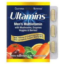 California Gold Nutrition Ultamins Men's Multivitamin with CoQ10 60pcs NEW