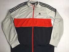 Adidas Full Zip Men Medium Orange Dark Gray