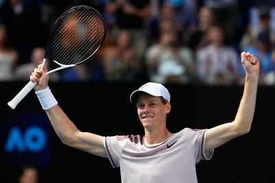JANNIK SINNER SIGNED NIKE SHIRT 2024 AUSTRALIAN OPEN MODEL