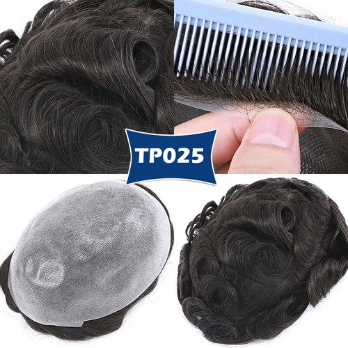 Men Toupee 100% Human Hair Hairpiece Replacement System NG/Mono/Lace/Skin PU Wig - Picture 11 of 47
