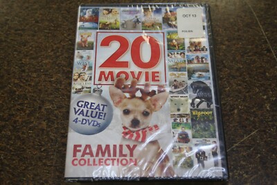 20 MOVIE : Family Collection 20 Features Over 29 Hours 4 DVDS Free Ship