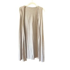 Women s Long Lightweight Beige Hooded Cardigan