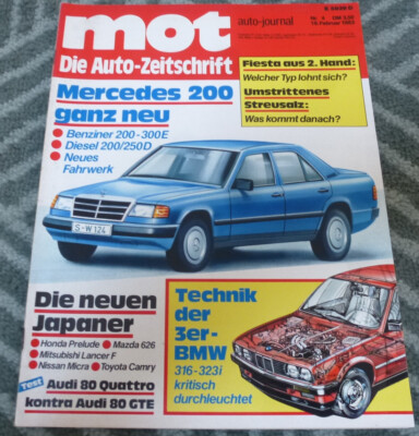 MOT 4/1983 Audi 80 Quattro, Mercedes W 124, BMW 3er E30 Technik, Renault 9