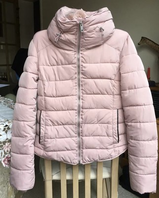 Zara Womens Short Quilted Pink Jacket 
