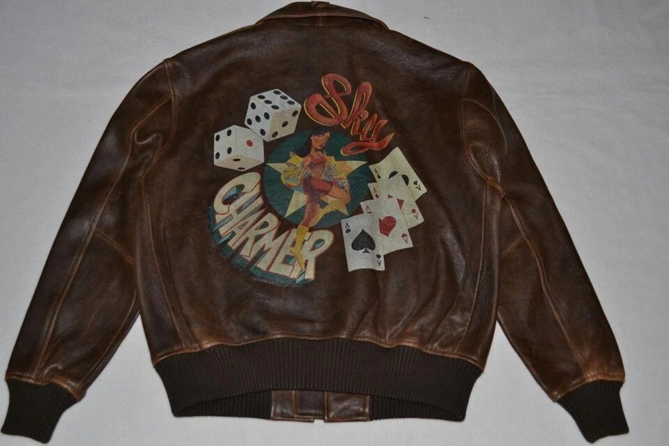 Sky Charmer A2 Jacket New Vintage Avirex A2 Brown Leather Jacket