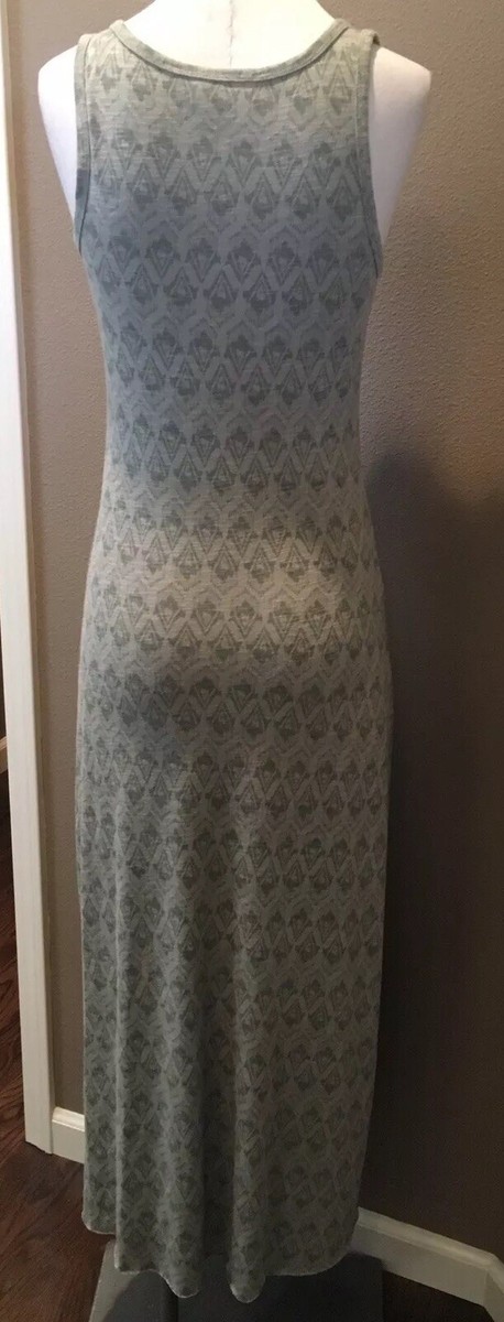 Gentlefawn XS Sleeveless Green Print Maxi Boho Dress W Scoop Neckline View 6