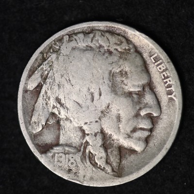 1918-D Buffalo Nickel G / VG FREE SHIPPING