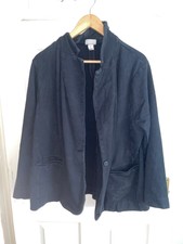 Ava&viv Womens 2xl/xxl Black Long Sleeved Button Fasten Jacket (vg Cond)