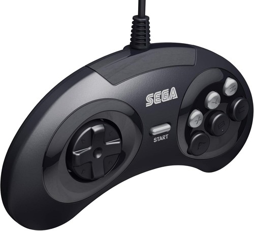 Ergonomic USB Controller for Sega Genesis Mini, PC & Nintendo Switch - Black - Picture 5 of 10