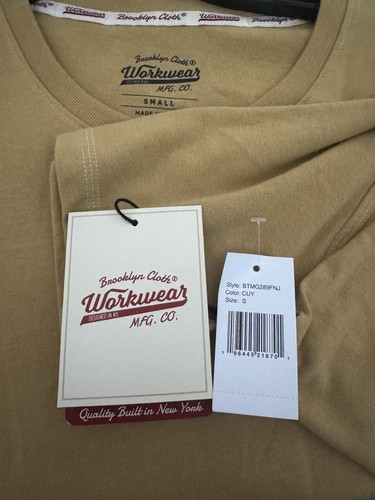 Brooklyn Cloth Men’s Workwear T-Shirt - Size Small - CUY Color - New with Tags - Picture 3 of 3