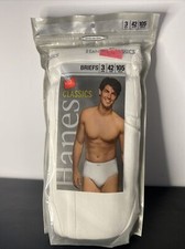 Hanes Classics Full Cut Briefs Size 42 3 Pair Style 7760 Vintage New Sealed