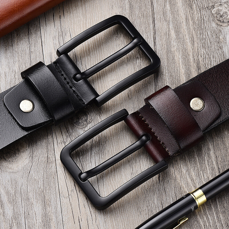 New Men's Cow Genuine Leather Belts Casual Business Style