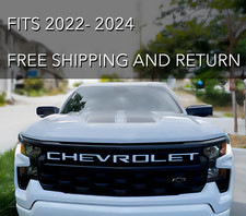 Vinyl Overlay Grill Letters 2022 2023 2024 2025 Silverado Gloss White