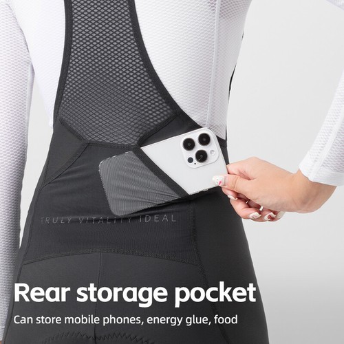 ROCKBROS Women's Cycling Bib Pants Fleece Thermal Bike Strap Trouser Comfortable - Picture 3 of 12