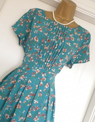teal tea dress