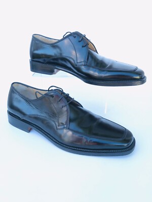 Salvatore Ferragamo Mens Black Leather Dress Shoe Made in  display picture 1