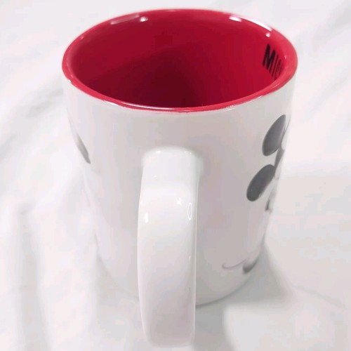 Disney Mickey Mouse Waving 3D Negro Blanco Rojo Repujado 16 OZ Taza Taza Jerry Leigh - Imagen 10 de 10