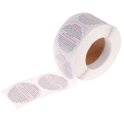 500pcs/roll Candle Safety Warning Labels Candle Jar Sticker Round Wax .SA - Picture 1 of 12